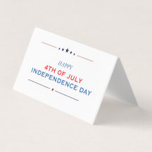 Tarjeta de Feliz Día de la Independencia Minimalis