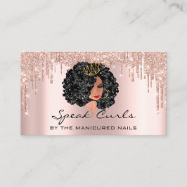 Visita Tarjeta de fidelidad 10 Punch Cabello Rosa de la C