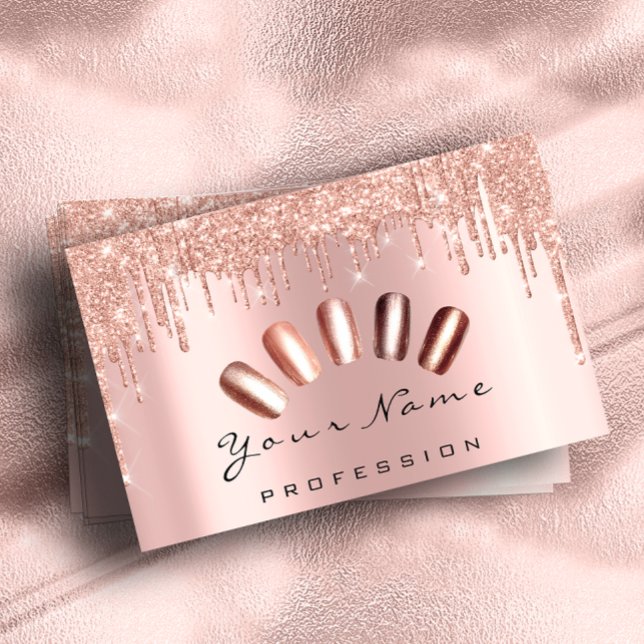 Visita Tarjeta de fidelidad 10 Punch Golden Crown Rosas N (Loyalty Card 10 Punch Golden Crown Rose Nails)