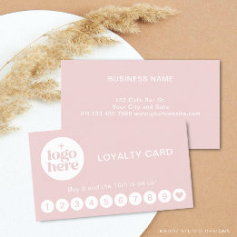 Visita Tarjeta de fidelidad con logotipo profesional mode