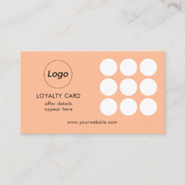 Visita Tarjeta de fidelidad con logotipo simple de promoc