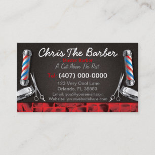 Visita Tarjeta de fidelidad de barbería (barra de barber