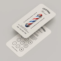 Tarjeta de fidelidad de Barbería Poste de Barbería