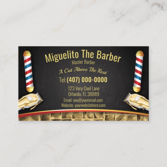 Visita Tarjeta de fidelidad de Barbershop (barra de barbe (Anverso)