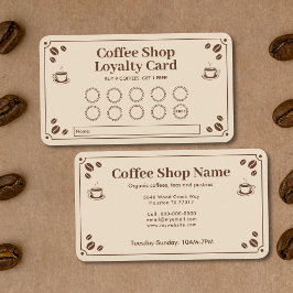Visita Tarjeta de fidelidad de café al estilo vintage
