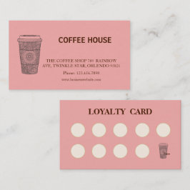 Visita Tarjeta de fidelidad de café moderna simple