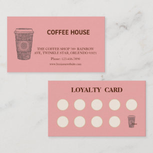 Visita Tarjeta de fidelidad de café moderna simple