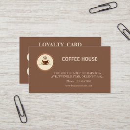 Visita Tarjeta de fidelidad de café moderna simple