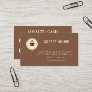 Visita Tarjeta de fidelidad de café moderna simple
