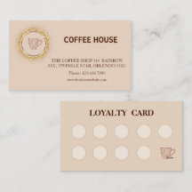 Tarjeta de fidelidad de café moderna y simple