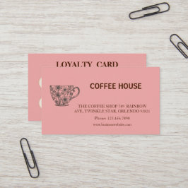Visita Tarjeta de fidelidad de café simple moderna