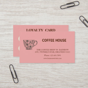 Visita Tarjeta de fidelidad de café simple moderna