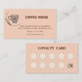 Visita Tarjeta de fidelidad de café simple moderna