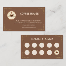 Visita Tarjeta de fidelidad de café simple moderna
