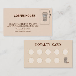 Visita Tarjeta de fidelidad de cafetería simple moderna