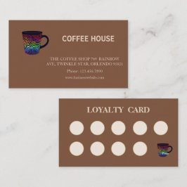 Visita Tarjeta de fidelidad de cafetería simple moderna