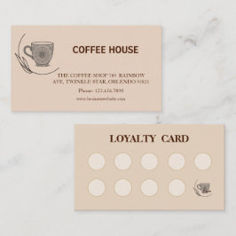 Visita Tarjeta de fidelidad de cafetería simple moderna
