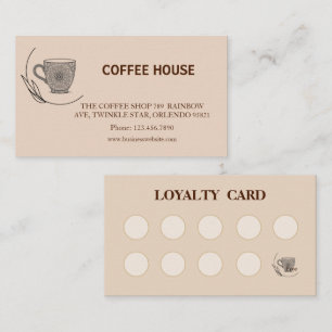 Visita Tarjeta de fidelidad de cafetería simple moderna