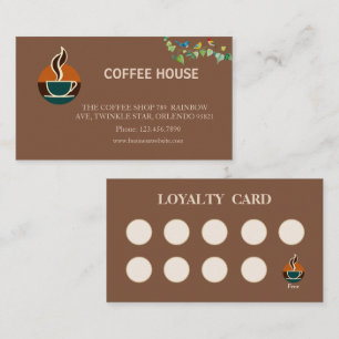 Visita Tarjeta de fidelidad de cafetería simple moderna