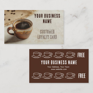 Visita Tarjeta de fidelidad de cliente de café