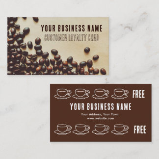 Visita Tarjeta de fidelidad de cliente de Coffee Bean par