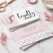 Tarjeta de fidelidad de cliente de salón de peluqu