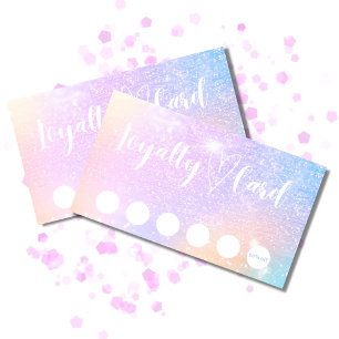 Visita Tarjeta de fidelidad de cliente Pastel Rainbow Pur