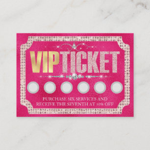 Visita Tarjeta de fidelidad de cliente VIP de purpurina r