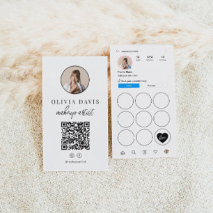 Visita Tarjeta de fidelidad de código QR de tema ligero d