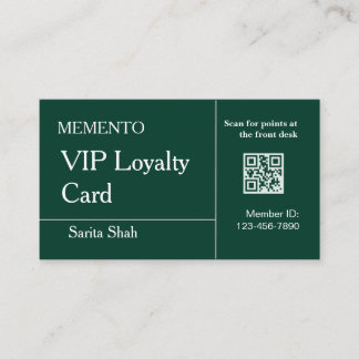 Visita Tarjeta de fidelidad de código QR elegante en esme
