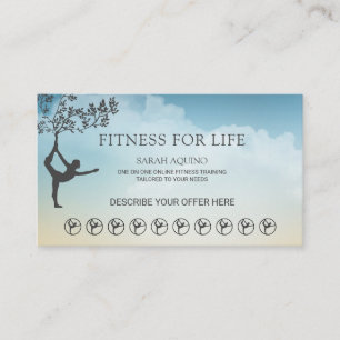 Visita Tarjeta de fidelidad de entrenador de fitness pers