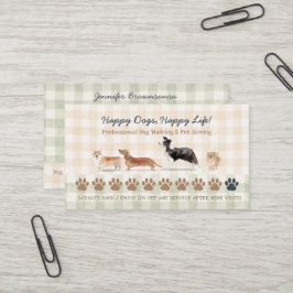 Visita Tarjeta de fidelidad de Gingham de cuidado de masc