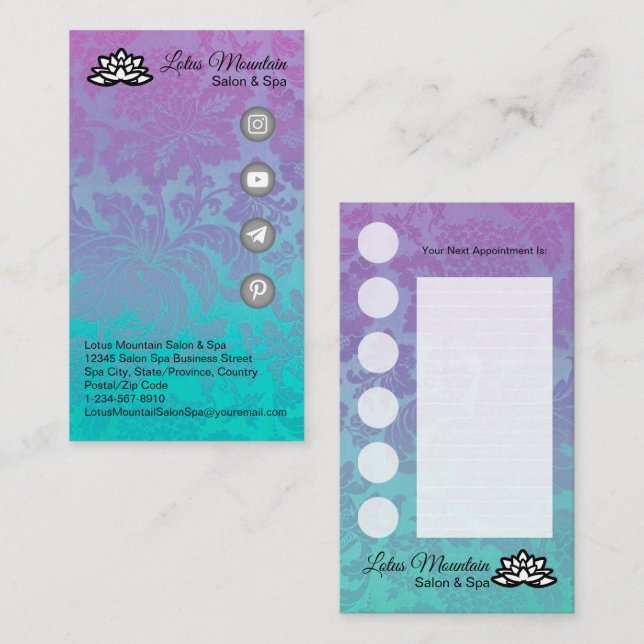 Visita Tarjeta de fidelidad de negocios de personalizable (Anverso / Reverso)