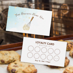 Visita Tarjeta de fidelidad de panadería Baking Whisk Blu