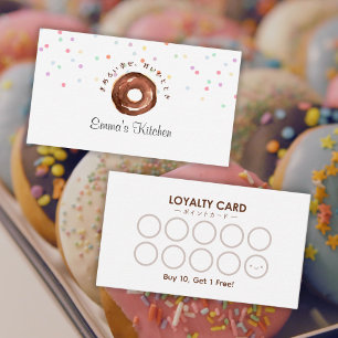 Visita Tarjeta de fidelidad de panadería Cupcake floral a