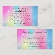 Tarjeta de fidelidad de Pastelería Galaxia Pastel