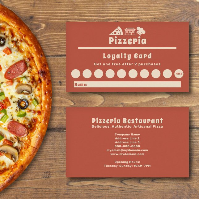 Visita Tarjeta de fidelidad de pizzería (Pizzeria Loyalty Card)
