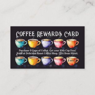 Visita Tarjeta de Fidelidad de Recompensas de la Cafeterí