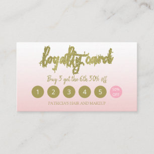 Visita Tarjeta de fidelidad de salón de belleza y maquill
