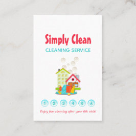 Visita Tarjeta de fidelidad de servicio de limpieza de ca