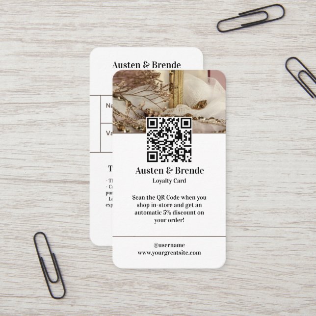 Visita Tarjeta de fidelidad - Diseño fotográfico para alq (Anverso/Reverso In Situ)