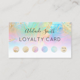 Visita tarjeta de fidelidad efecto holográfico FAUX