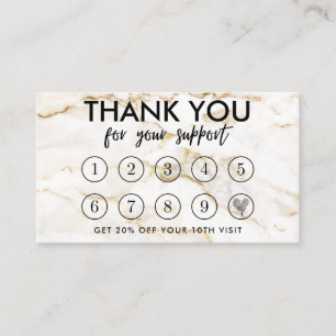 Visita Tarjeta de fidelidad Gold Marble Makeup Hair