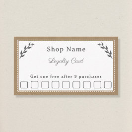 Visita Tarjeta de fidelidad gris, kraft y rusa