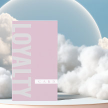 Tarjeta de fidelidad grisácea y rosa