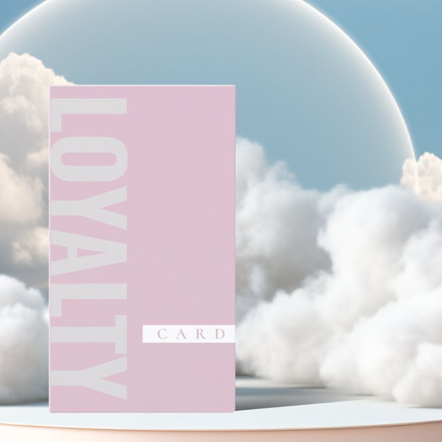 Visita Tarjeta de fidelidad grisácea y rosa (Subido por el creador)