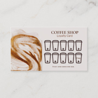 Visita Tarjeta de fidelidad Mínima Simple Coffee Shop Pro