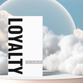 Visita Tarjeta de fidelidad minimalista elegante en blanc