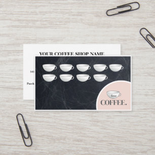 Visita Tarjeta de fidelidad moderna para el café de la pi