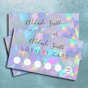 Visita tarjeta de fidelidad opal gemstone